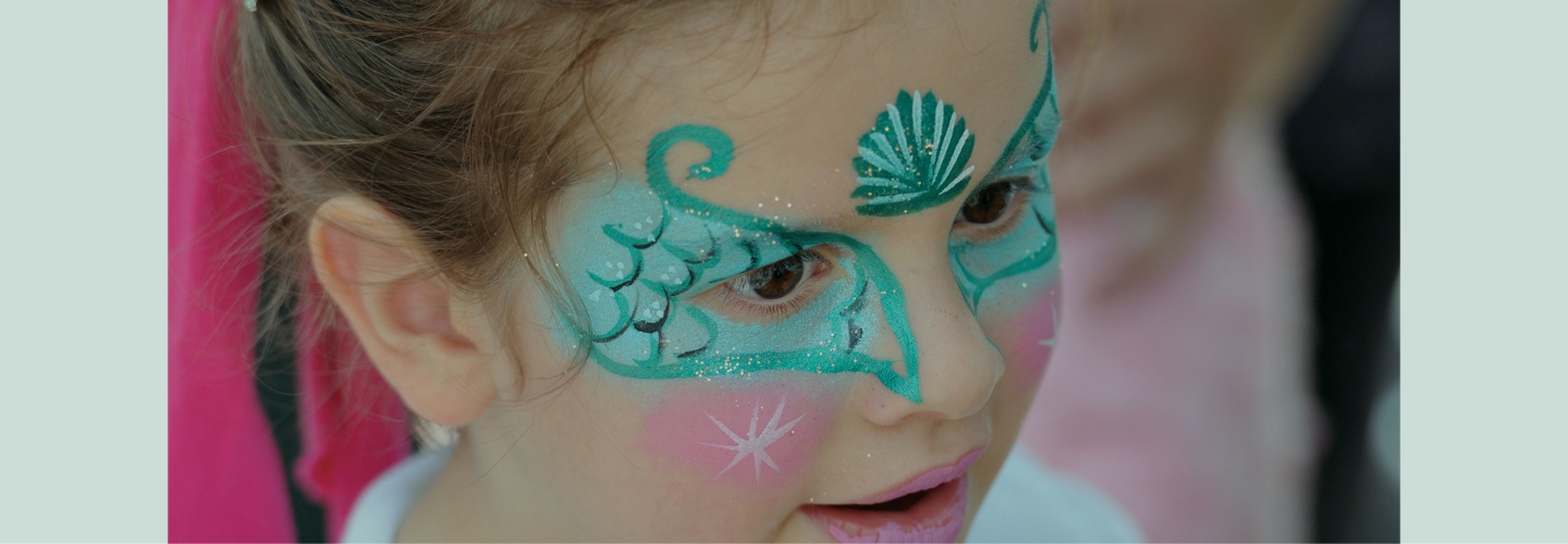 Kids can enjoy colourful face painting and glitter tattoos