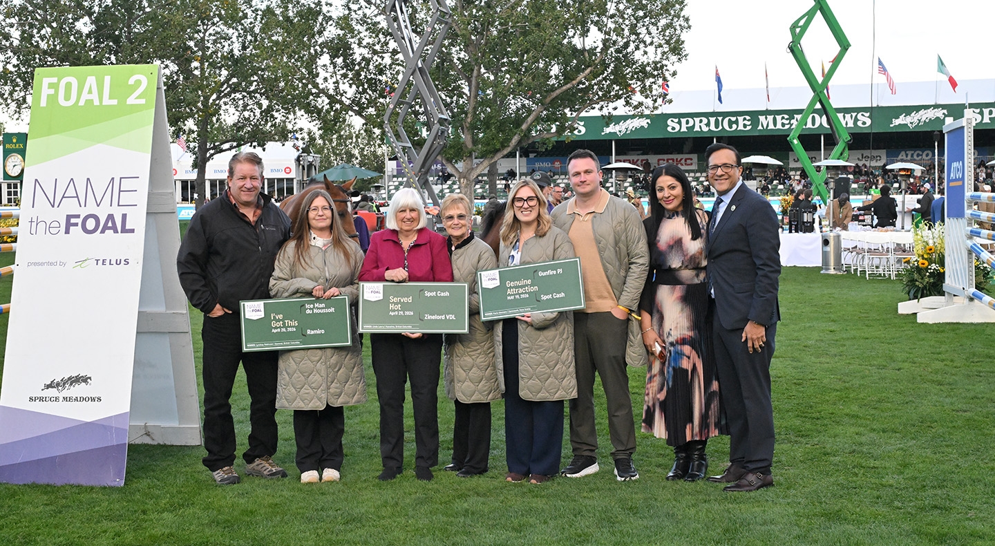 Spruce Meadows Announces Winners of the 2026 Name the Foal, Presented by TELUS